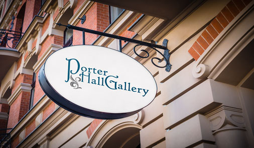 branding example Porter Hall Gallery